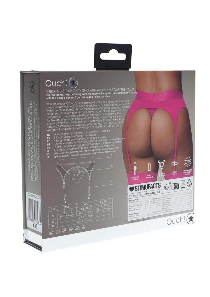 Ouch! Vibrating Strap-On Thong With Rechargeable Bullet