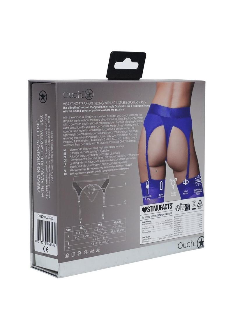 Ouch! Vibrating Strap-On Thong With Rechargeable Bullet