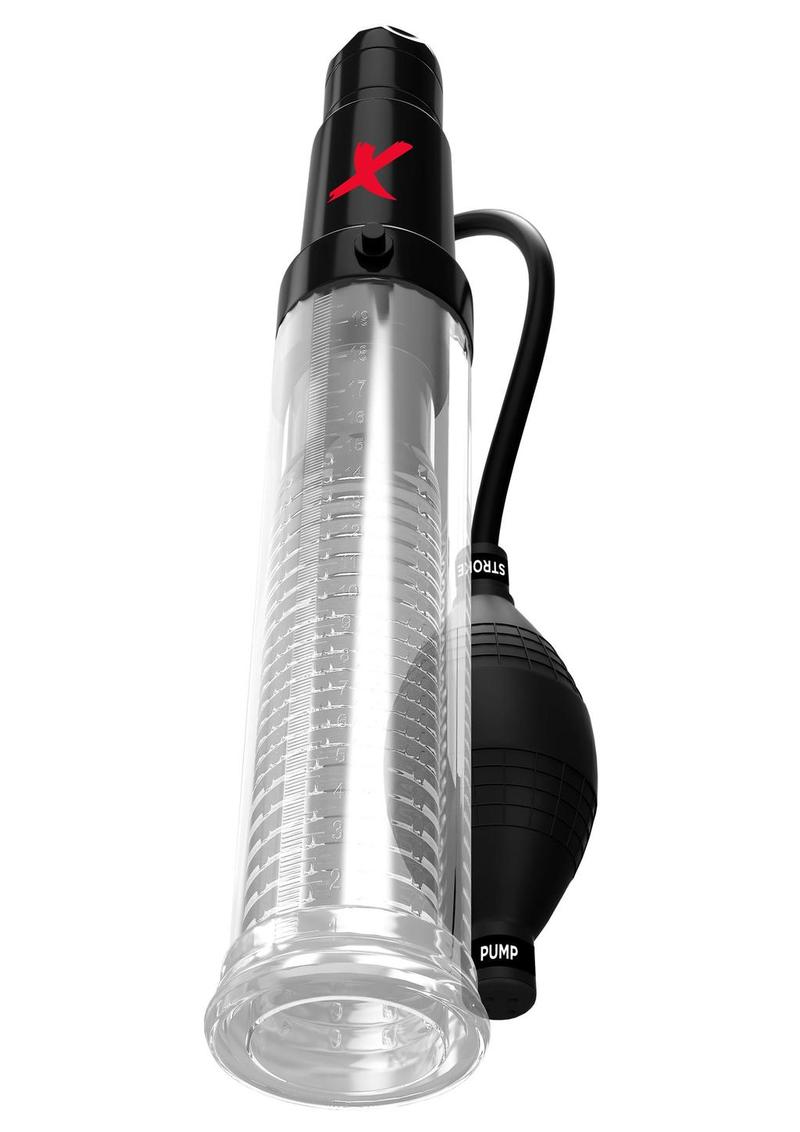 PDX Elite Suck-N-Pump Clear Triple Action Stroker with Pleasure