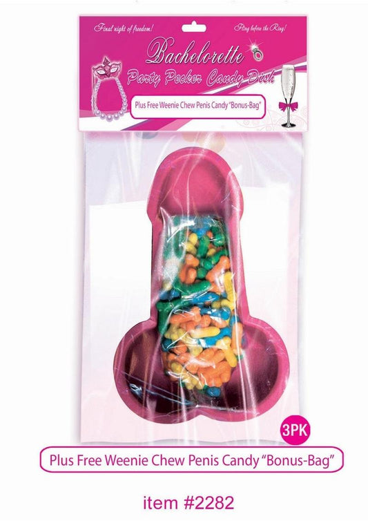 Bachelorette Party Pecker Candy Dish 3 Pack