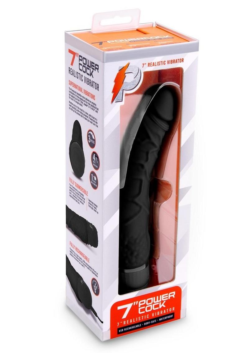 Power Cock Realistic Silicone Vibrator with Deep Vibration