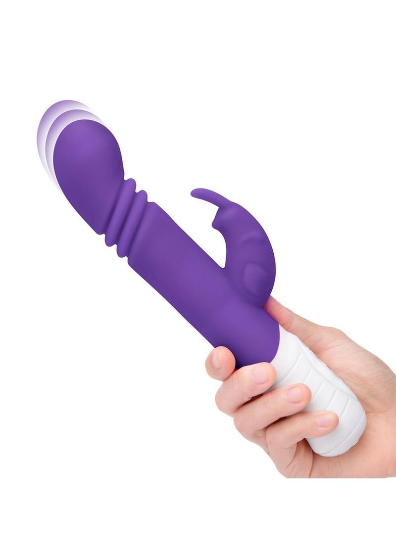 Essentials Silicone Slim Shaft Thrusting G-Spot Rabbit Vibrator