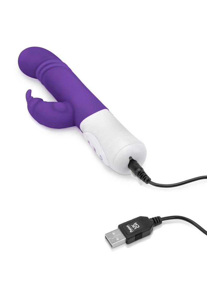 Essentials Silicone Slim Shaft Thrusting G-Spot Rabbit Vibrator