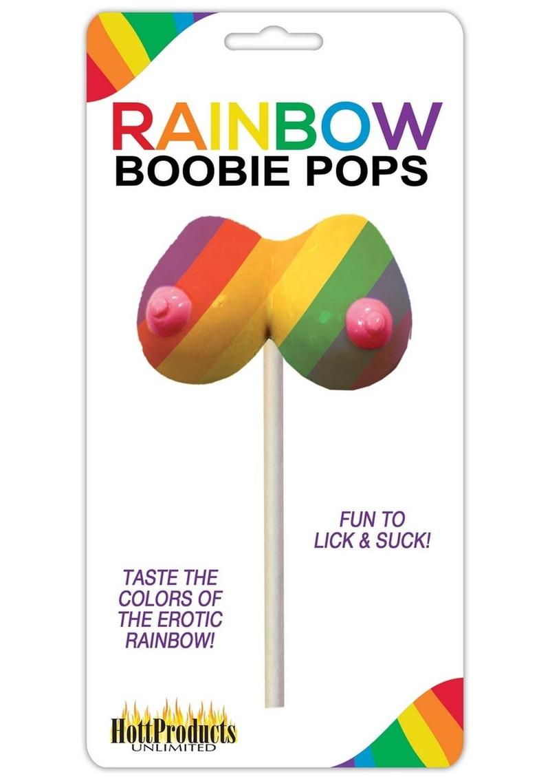 Hott Products Rainbow Boobie Pops Fruity Lollipop