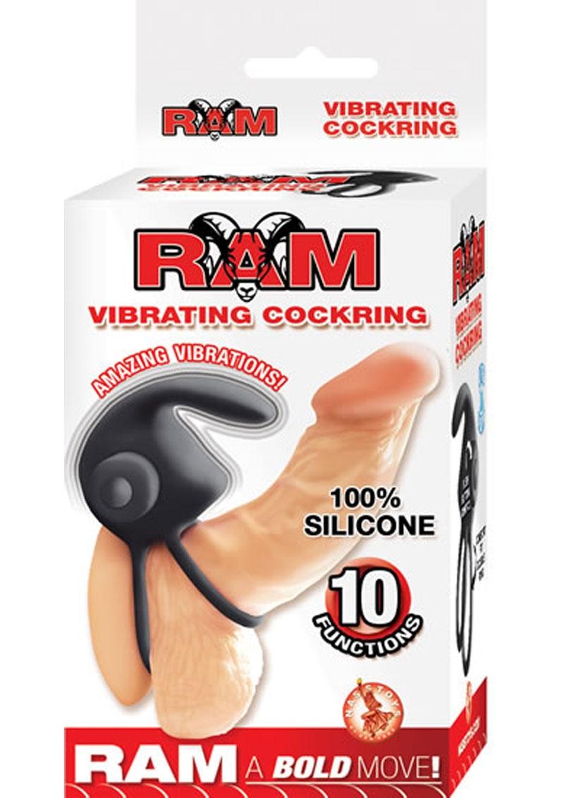 RAM Silicone Vibrating Cock Ring With Removable Bullet Vibrator