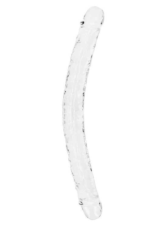 RealRock Crystal Clear Double Dong And Body-Safe Glass Dildo