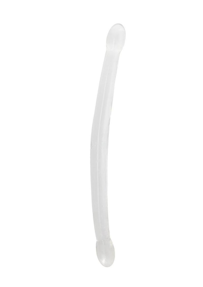 Real Rock Crystal Clear Non-Realistic Double Dildo
