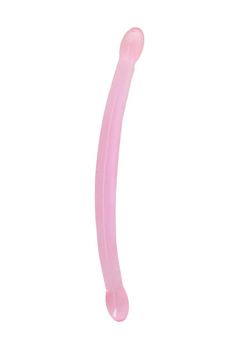 Real Rock Crystal Clear Non-Realistic Double Dildo