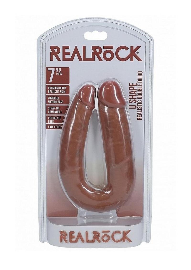 Real Rock U-Shaped Realistic Skin Double Dildo