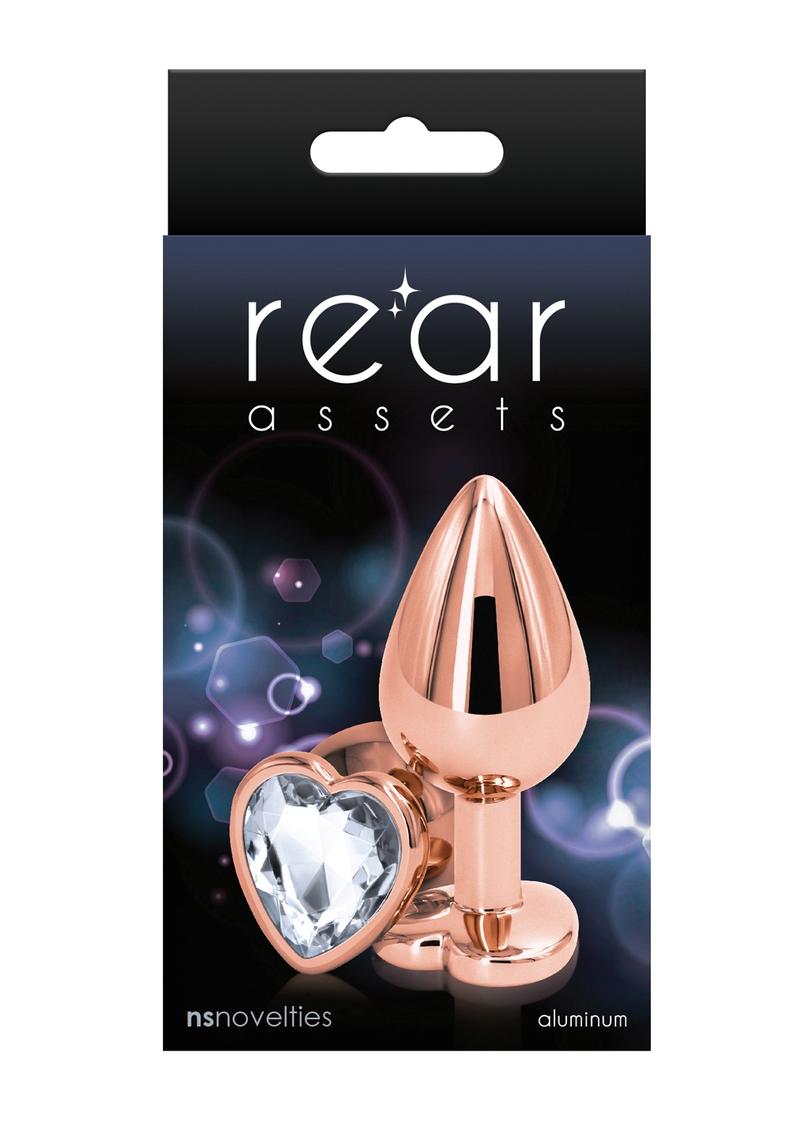 Rear Assets Rose Gold Aluminum Heart-Shaped Anal Plug