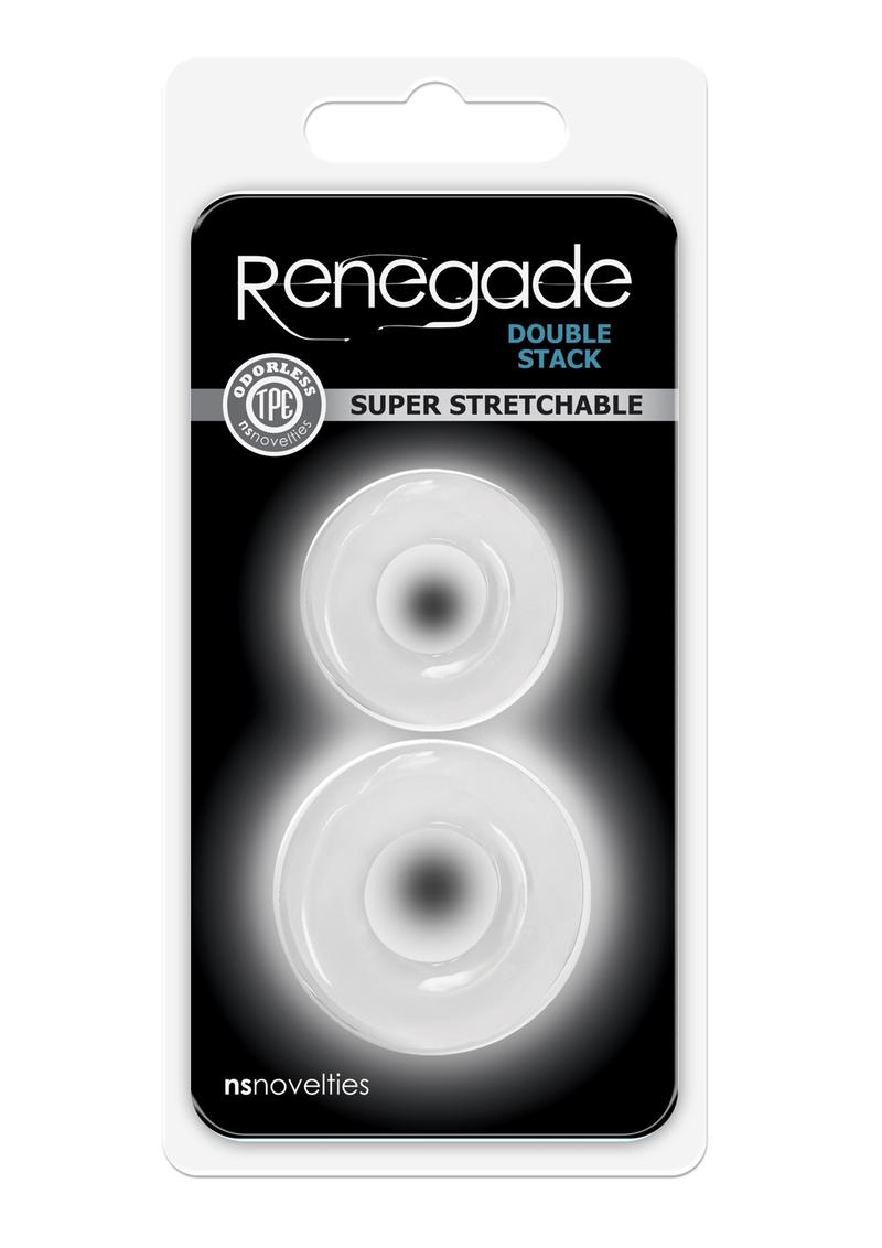 Renegade Double Stack Super Stretchable Cock With Clear Rings Set