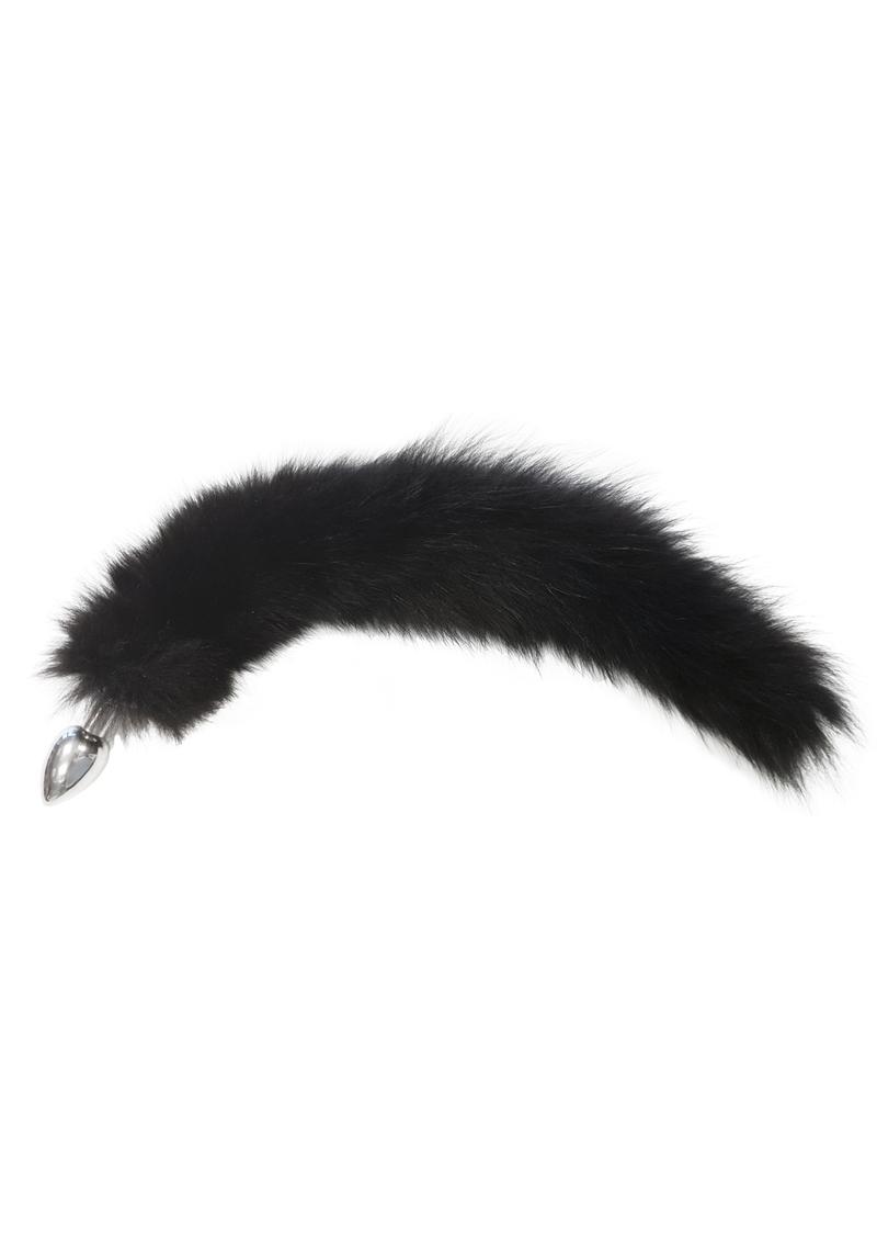 Rouge Stainless Steel Butt Plug with Real Fur Tail