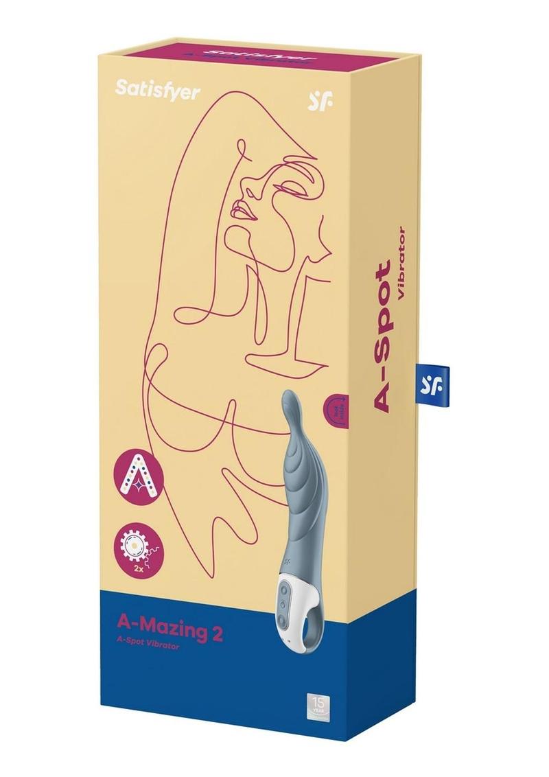 Satisfyer A-Mazing 2 Rechargeable Grey Silicone A-Spot Vibrator