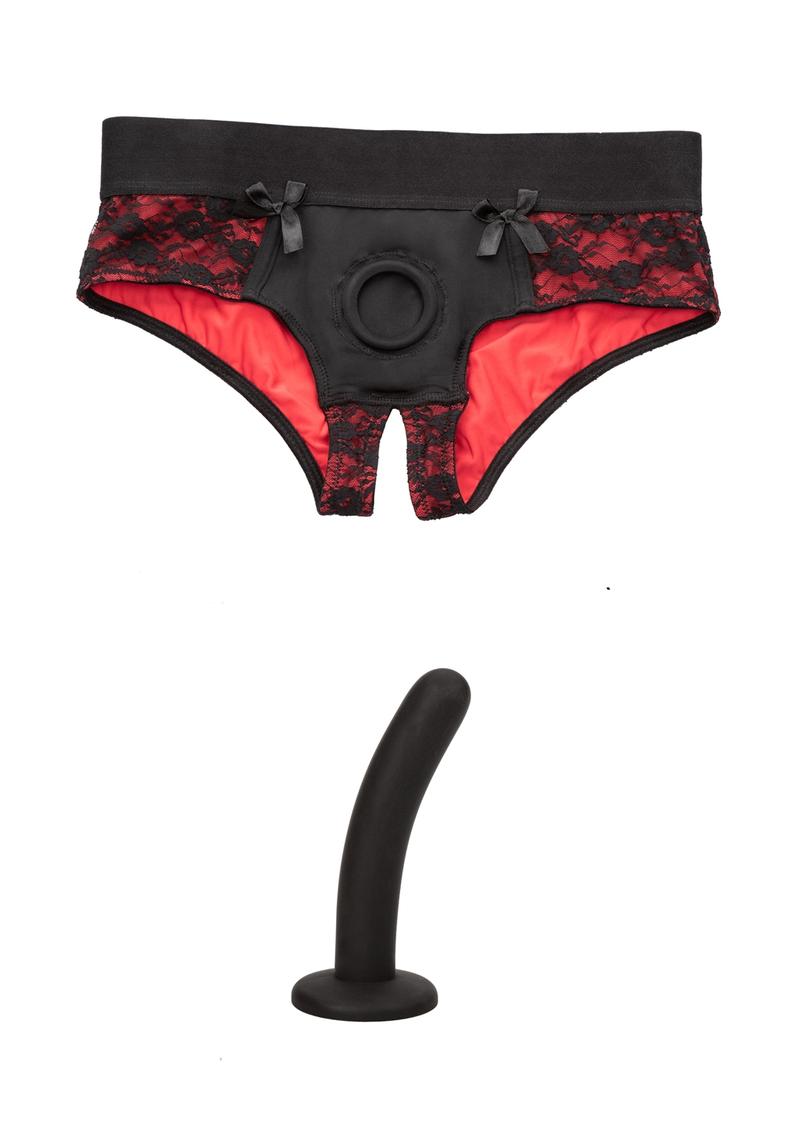 Scandal Crotchless Pegging Panty Set