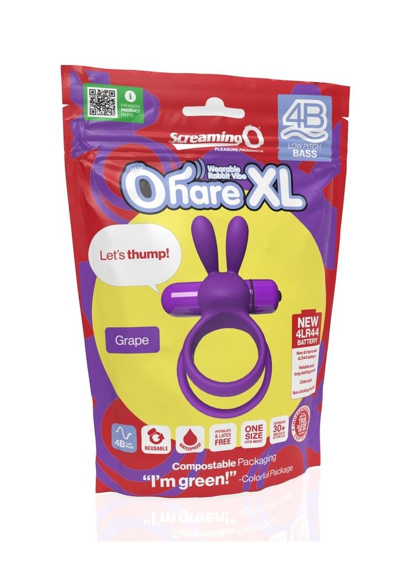 Screaming O 4b Ohare XL Wearable Rabbit Vibe Silicone Vibrating Cock Ring