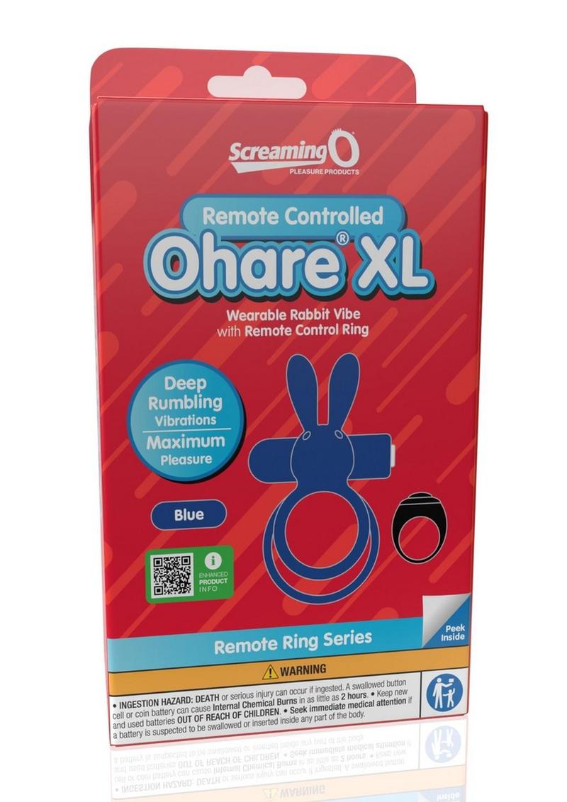 Screaming O Ohare XL Wearable Rabbit Vibe With Remote Control Cock Ring