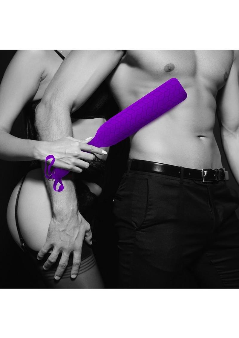 Sei Mio Tyre Textured Spanking Paddle Purple – Tread Carefully