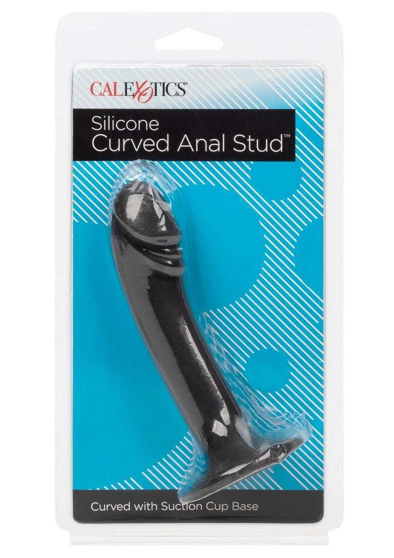 CalExotics Silicone Curved Anal Stud Smooth Flexible Anal Dildo