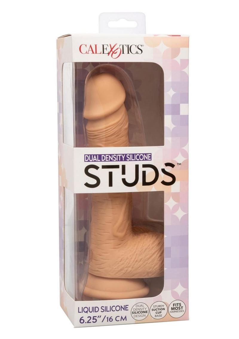 CalExotics Studs Dual Density Silicone Dildo 6.25 Inch Realistic Cock