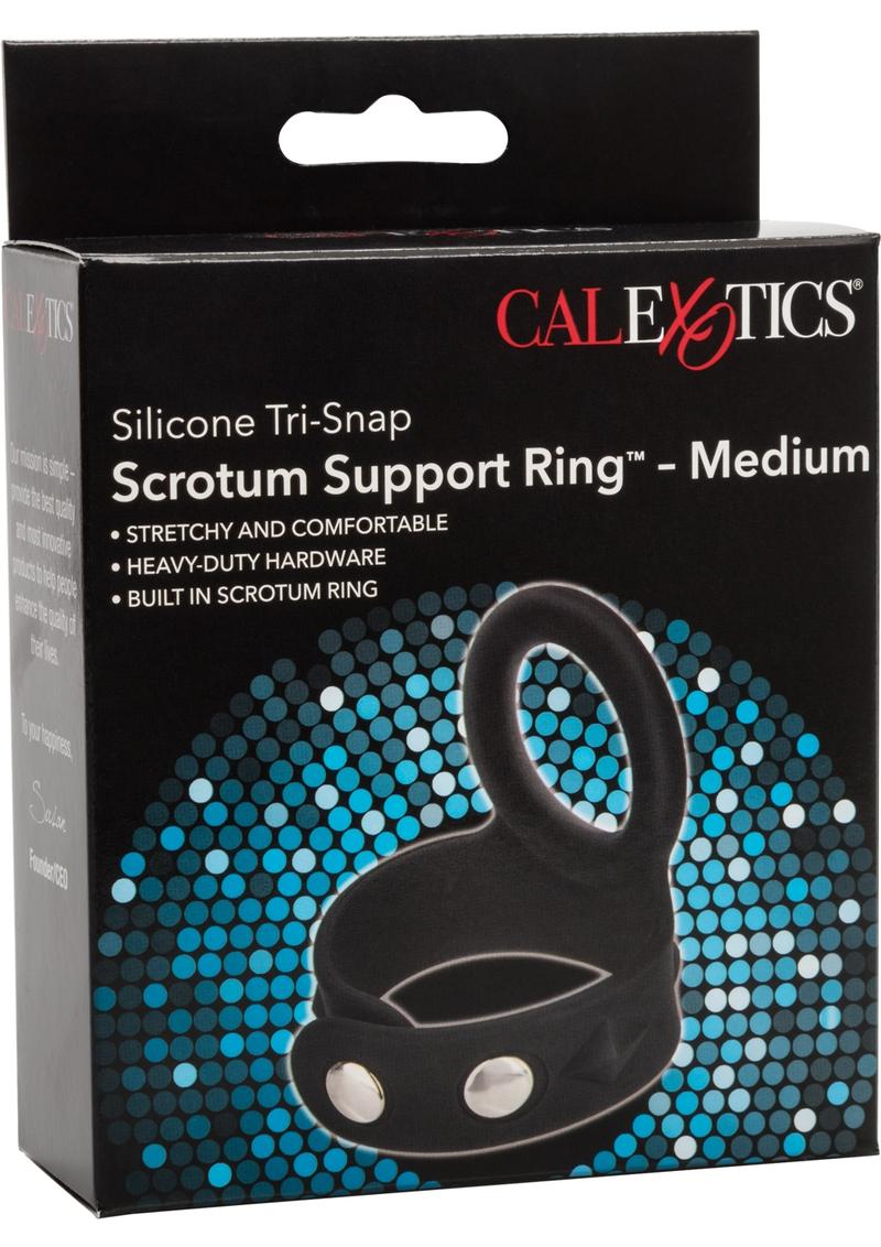 CalExotics Silicone Tri Snap Scrotum Support Ring