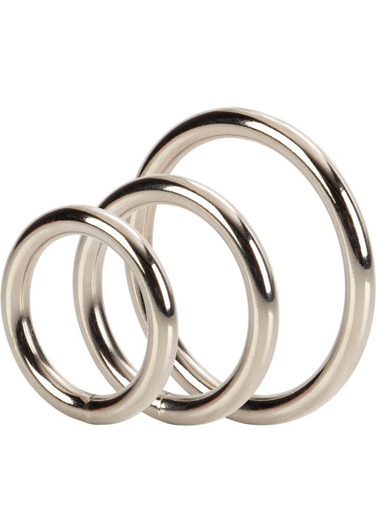 CalExotics Silver Ring Set 3 Universal Metal Rings