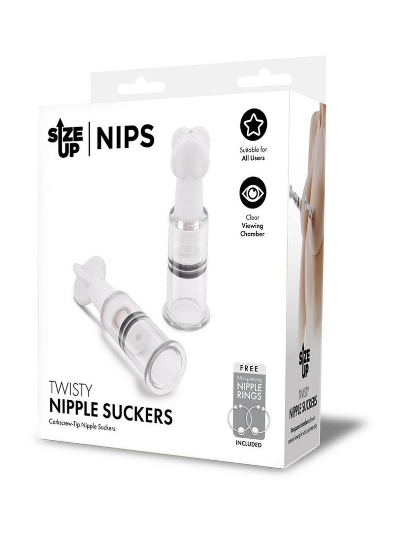 Size Up Twisty Nipple Suckers XL Extra Large Corkscrew-Tip Nipple