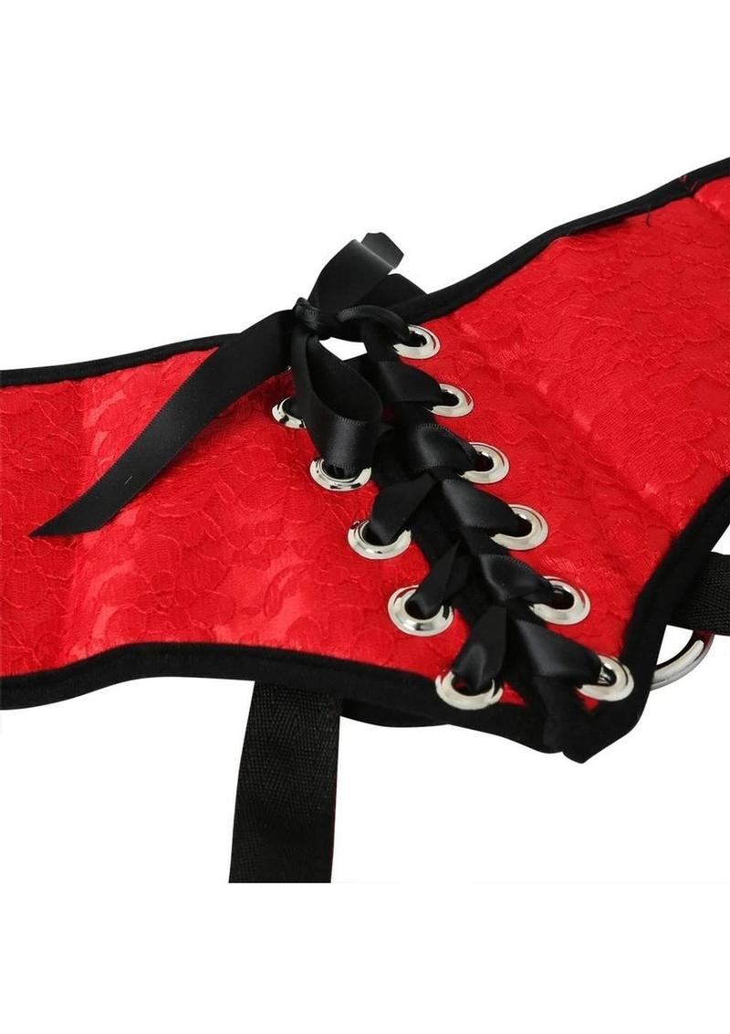 Sportsheets Curvy Collection Sunset Lace Corset Strap-On