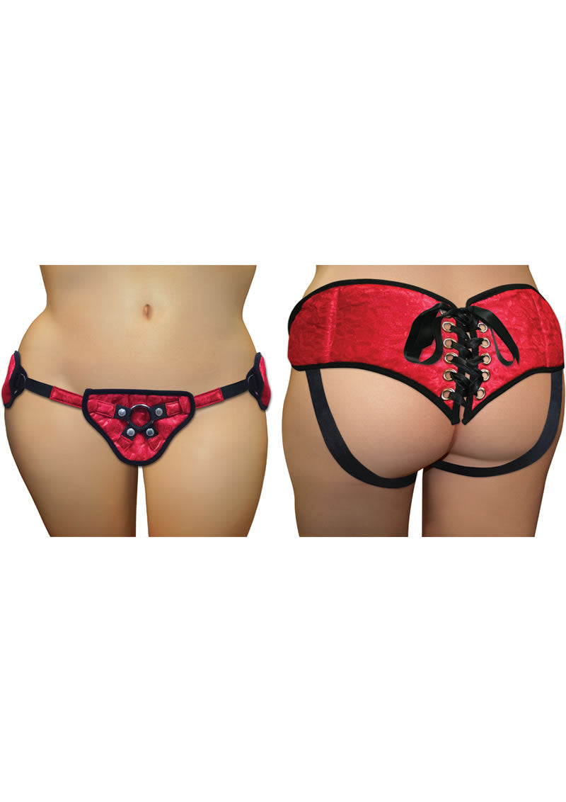 Sportsheets Curvy Collection Sunset Lace Corset Strap-On