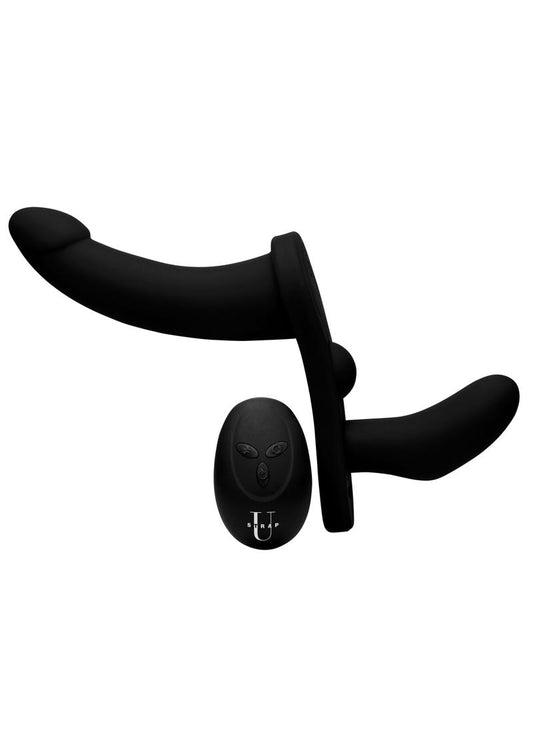 Strap U Double Take Vibrating Double Penetration Strap-On Harness