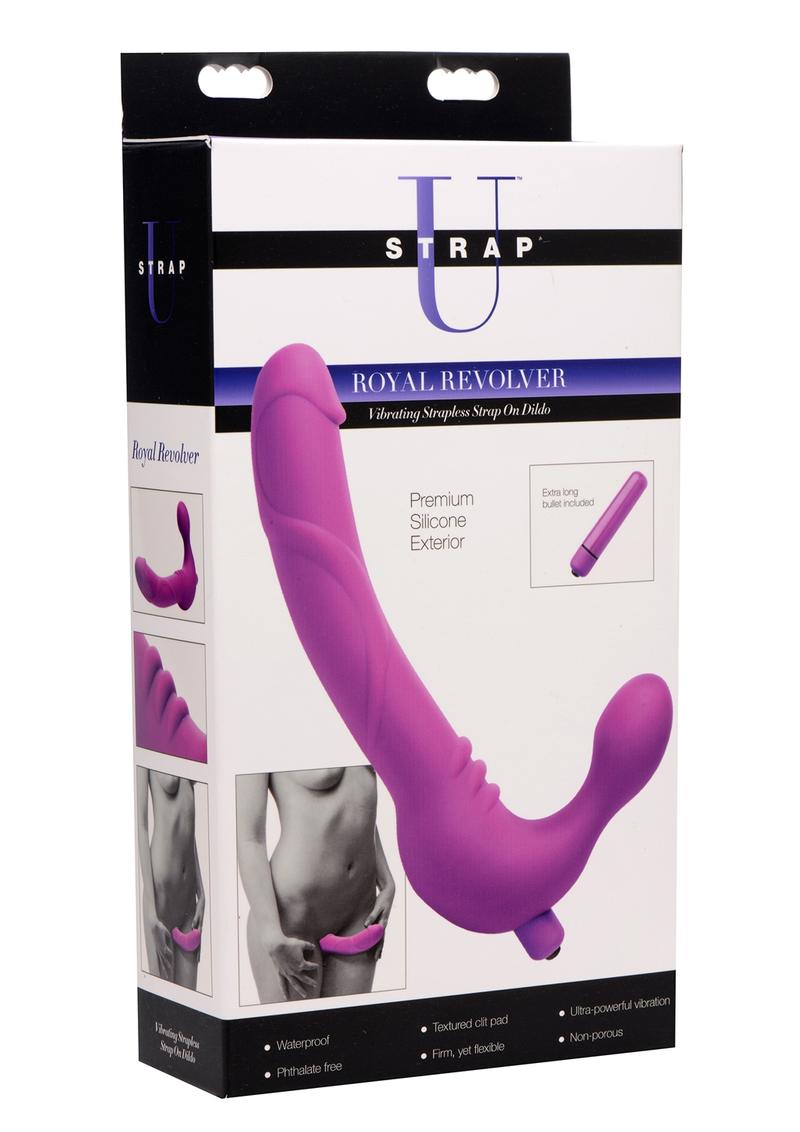 Strap U Royal Revolver Vibrating Strapless Strap-On Dildo