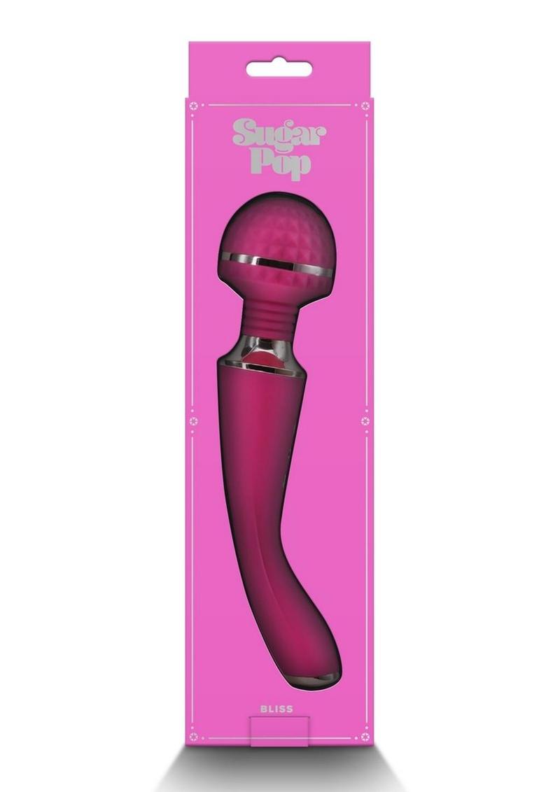 Sugar Pop Bliss Vibrating Wand Massager Rechargeable Silicone