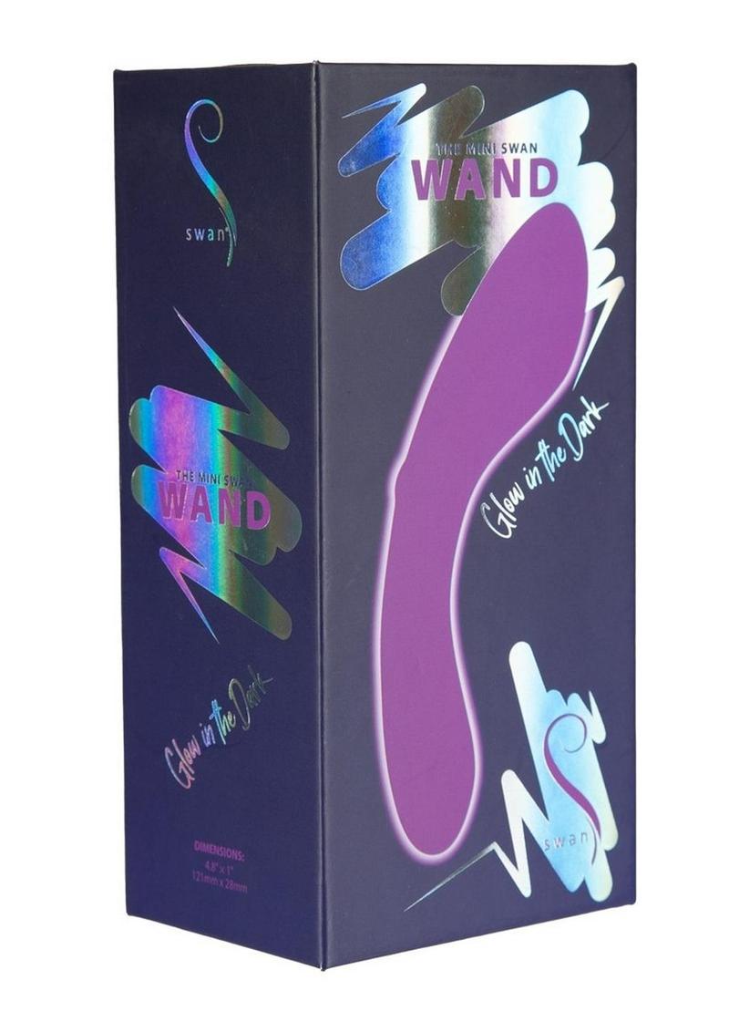 Swan Mini Swan Wand Rechargeable Silicone Glow in the Dark Massager