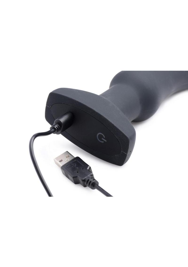 Swell Inflatable Silicone Vibrating Curved Anal Plug