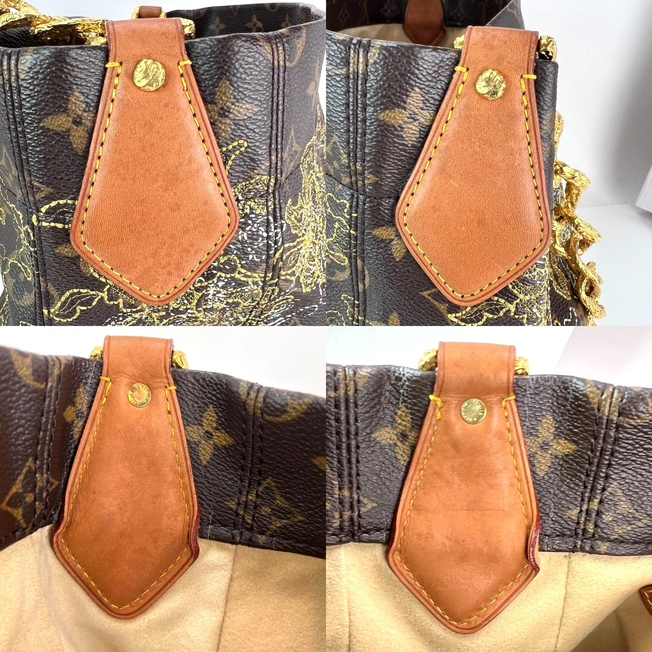 Louis Vuitton Dentelle Fersen Gold Monogram Tote Bag Édition Limitée