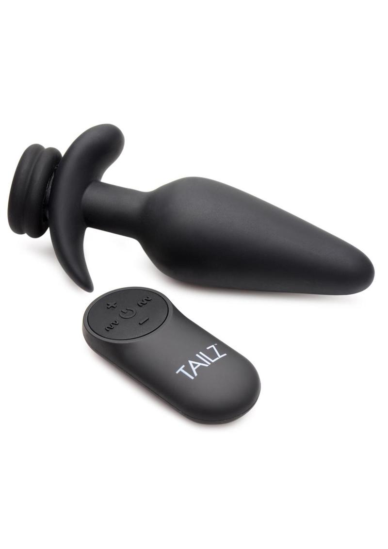 Tailz Snap-On 10X Vibrating Large Silicone Anal Plug with Remote