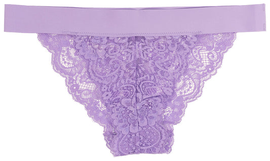 Pretty Purple Lace Bikini with Laser Cut Waist Band