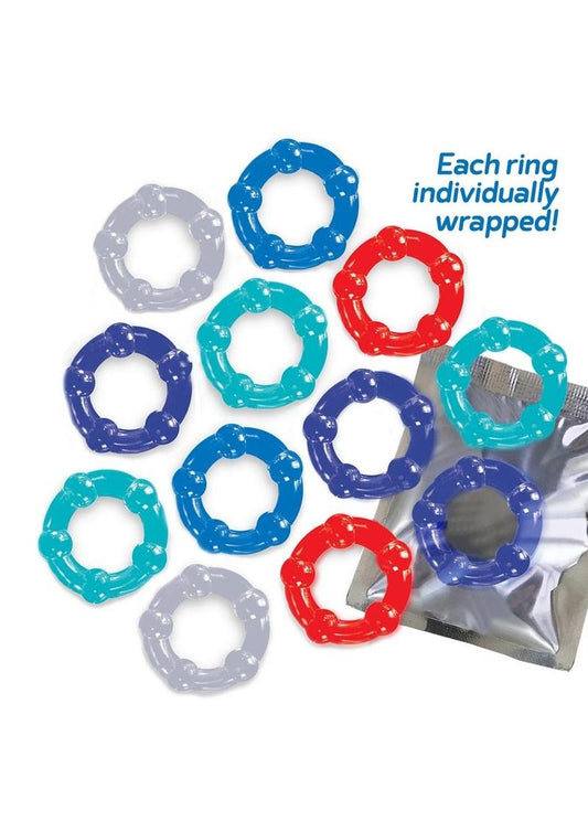 Baller’s Dozen Stretchy Beaded Cock Rings