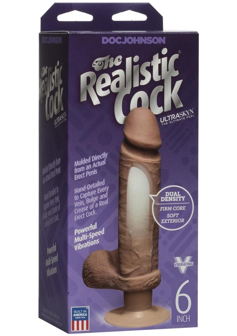 Doc Johnson The Realistic Cock Ultraskyn Vibrating Dildo