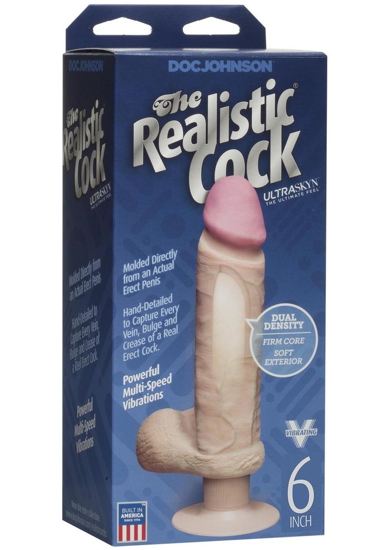 Doc Johnson The Realistic Cock Ultraskyn Vibrating Dildo