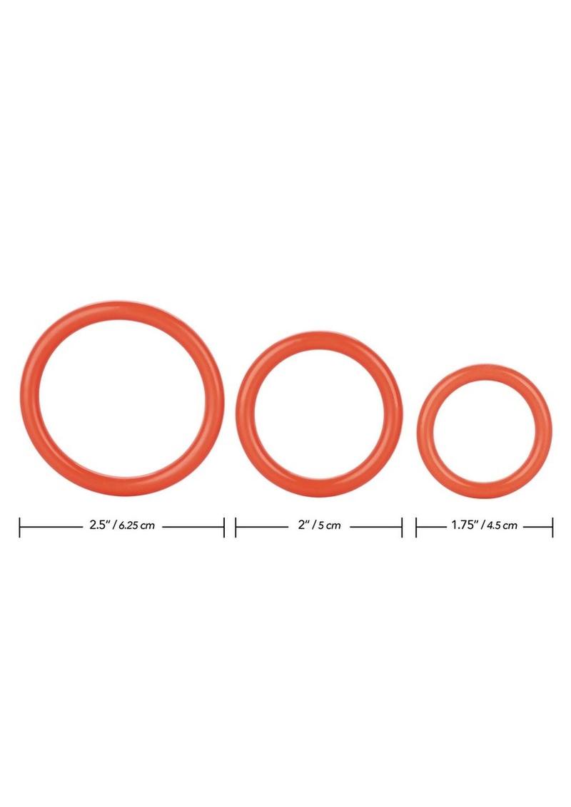 Tri Rings Multi Color Cock Ring Set