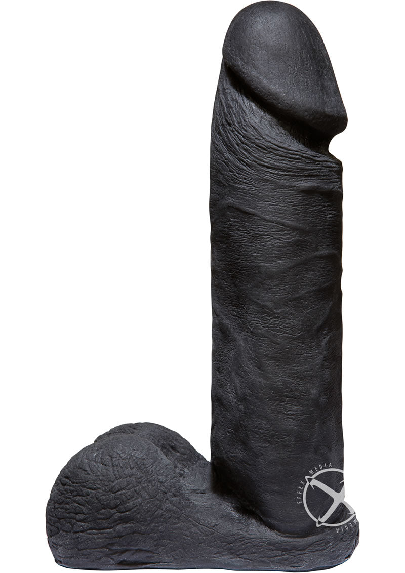 Vac-U-Lock 6in Code Black UR3 Dildo Detail And Harness Compatible
