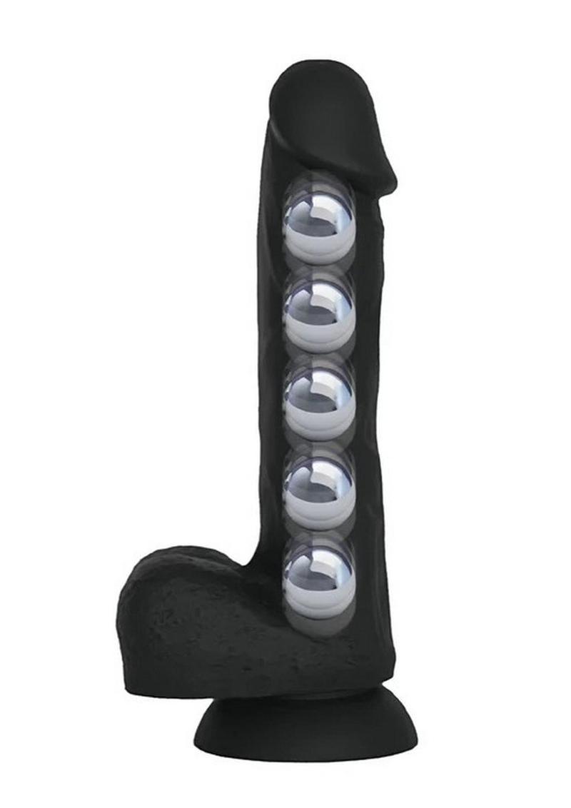 Vers Liquid Silicone Suction Dildo With Steel Motion Balls