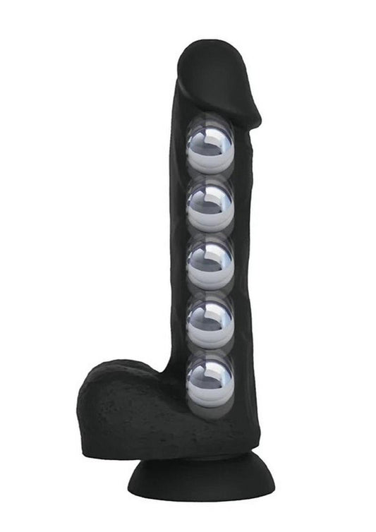 Vers Liquid Silicone Suction Dildo With Steel Motion Balls