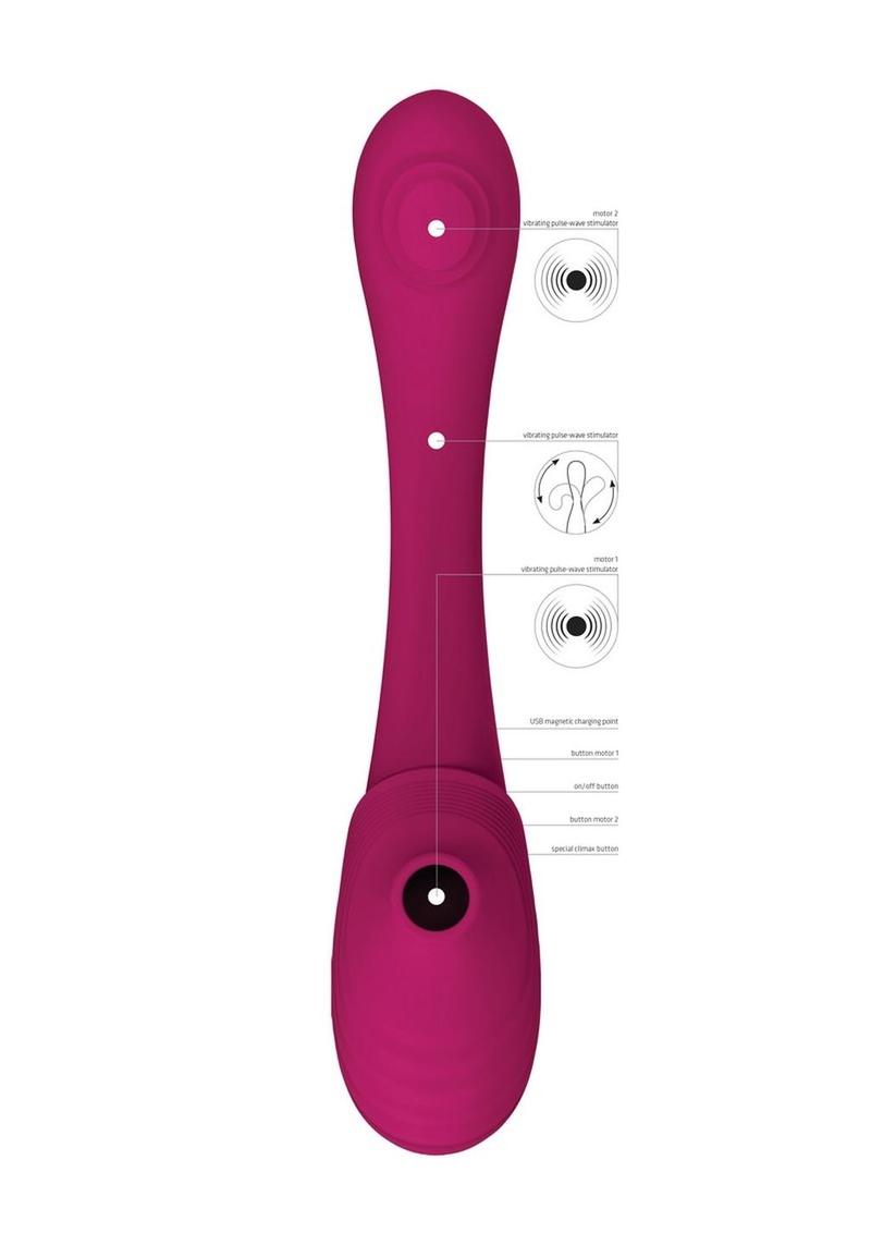 VIVE Mirai Dual-Ended Bendable Pulse Wave And Air Pressure Vibrator