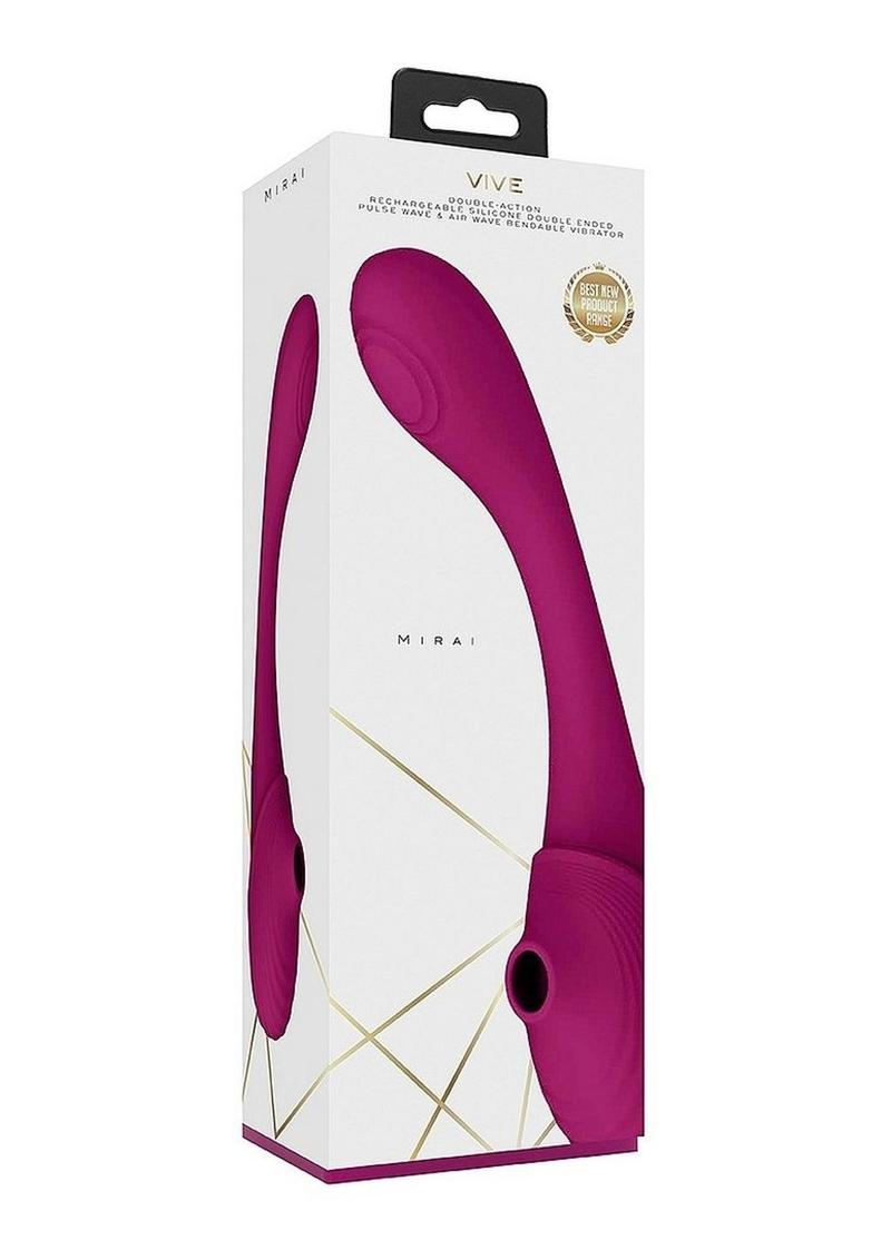 VIVE Mirai Dual-Ended Bendable Pulse Wave And Air Pressure Vibrator