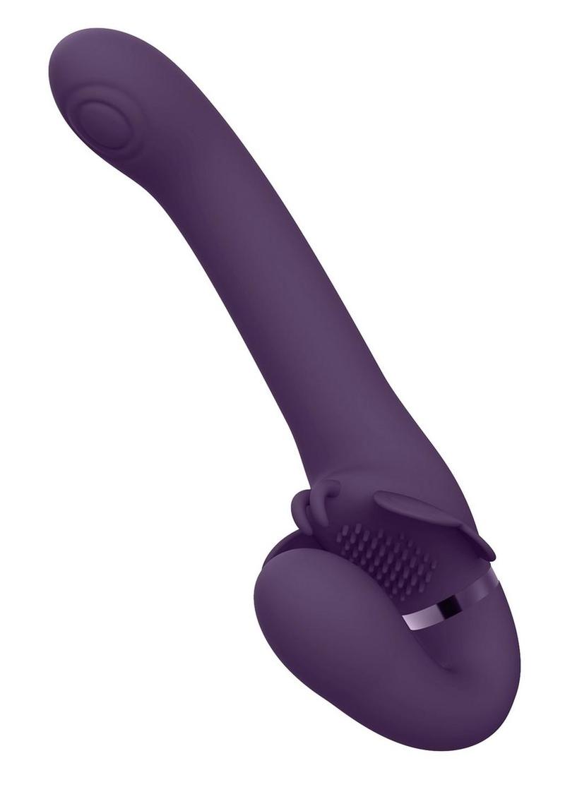 VIVE Satu Triple Action Rechargeable Silicone Strapless Strap-On