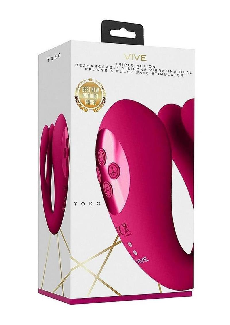 Yoko Vive Silicone Triple-Motor Dual Prongs And Clitoral Pulse