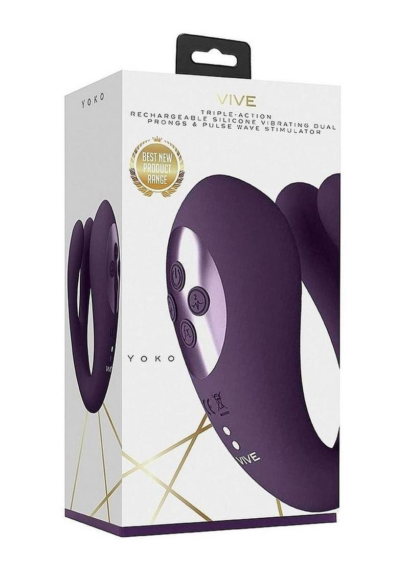 Yoko Vive Silicone Triple-Motor Dual Prongs And Clitoral Pulse