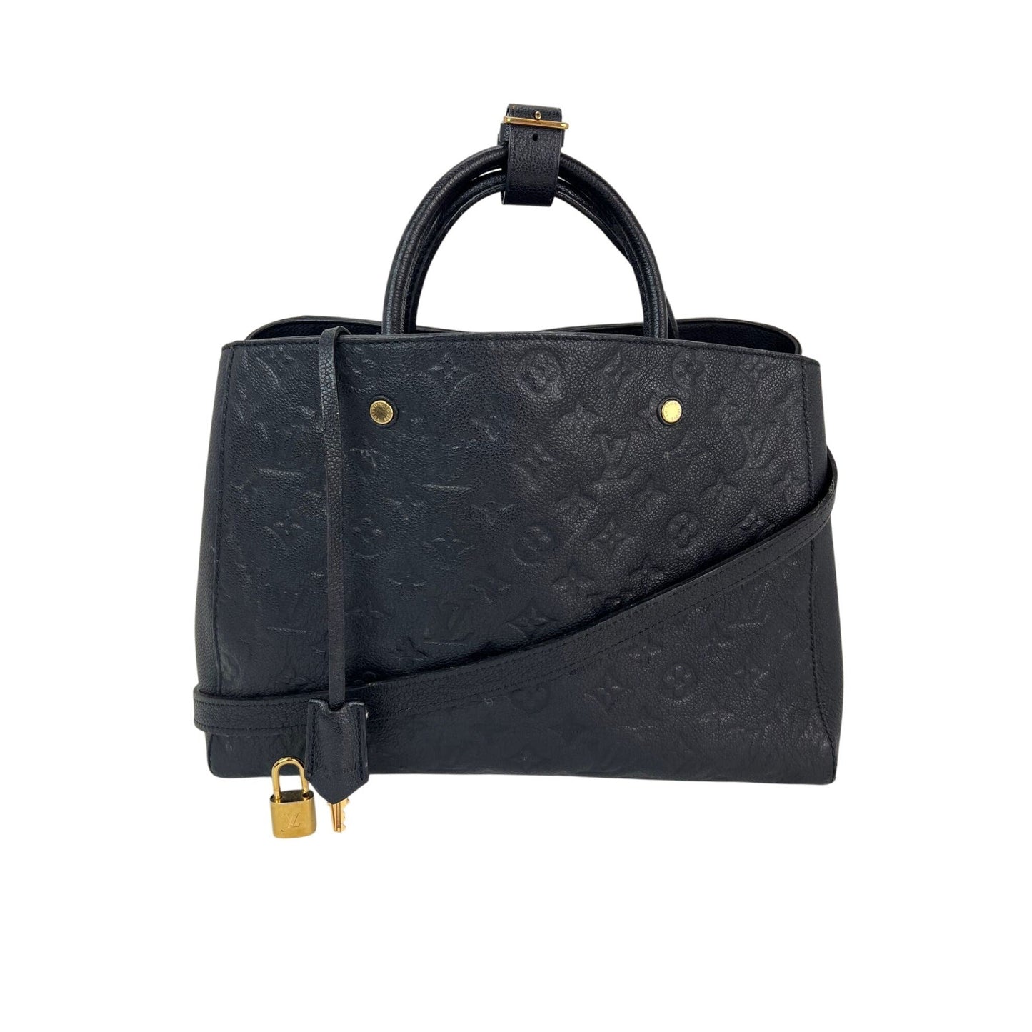 Louis Vuitton Montaigne GM Black Empriente Leather Shouder bag