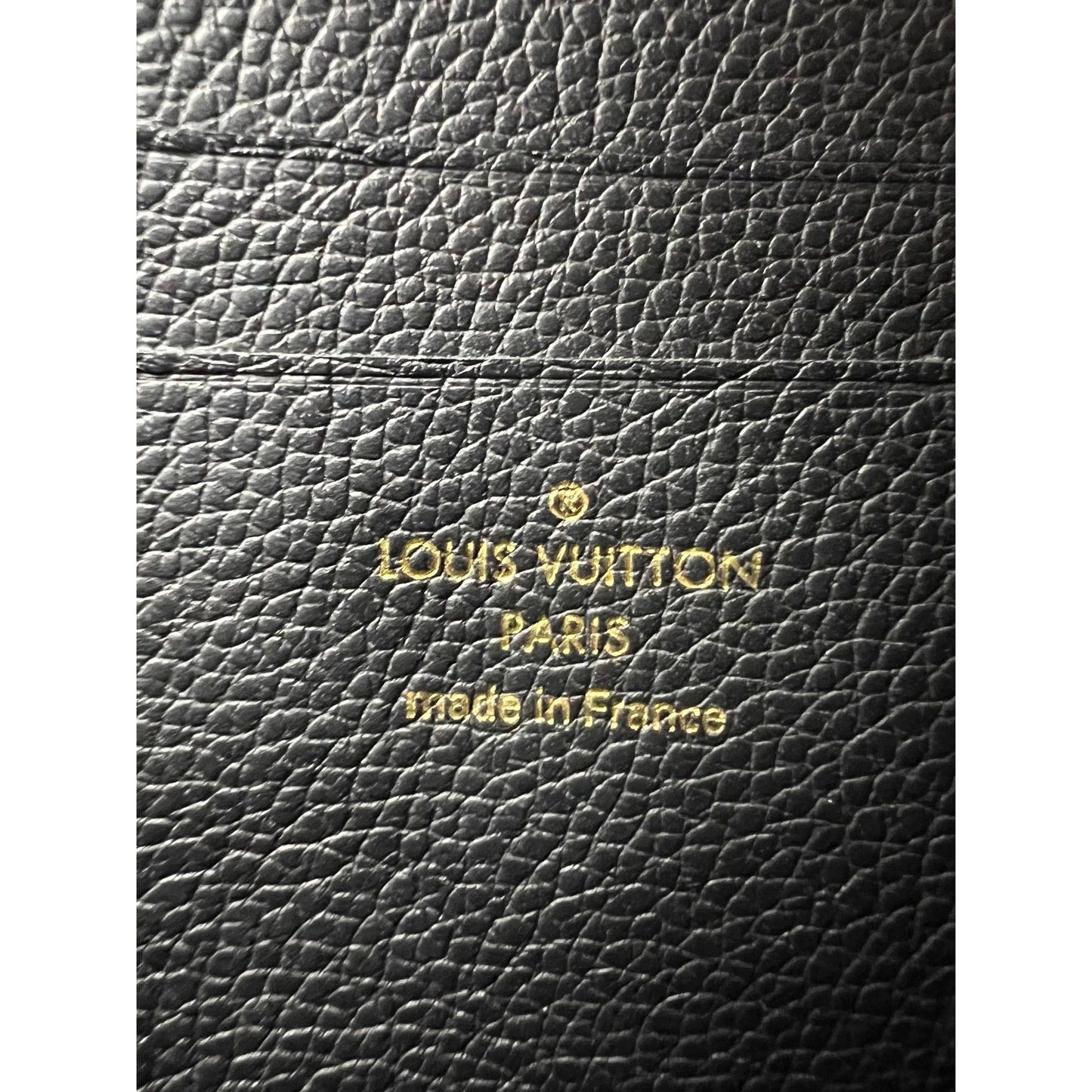 Louis Vuitton Melanie MM Sac à main Empriente Pochette en cuir noir